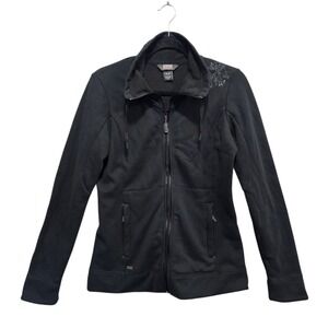 Outdoor Research Black‎ Full-Zip Jacket With Floral Embroidery Size Medium